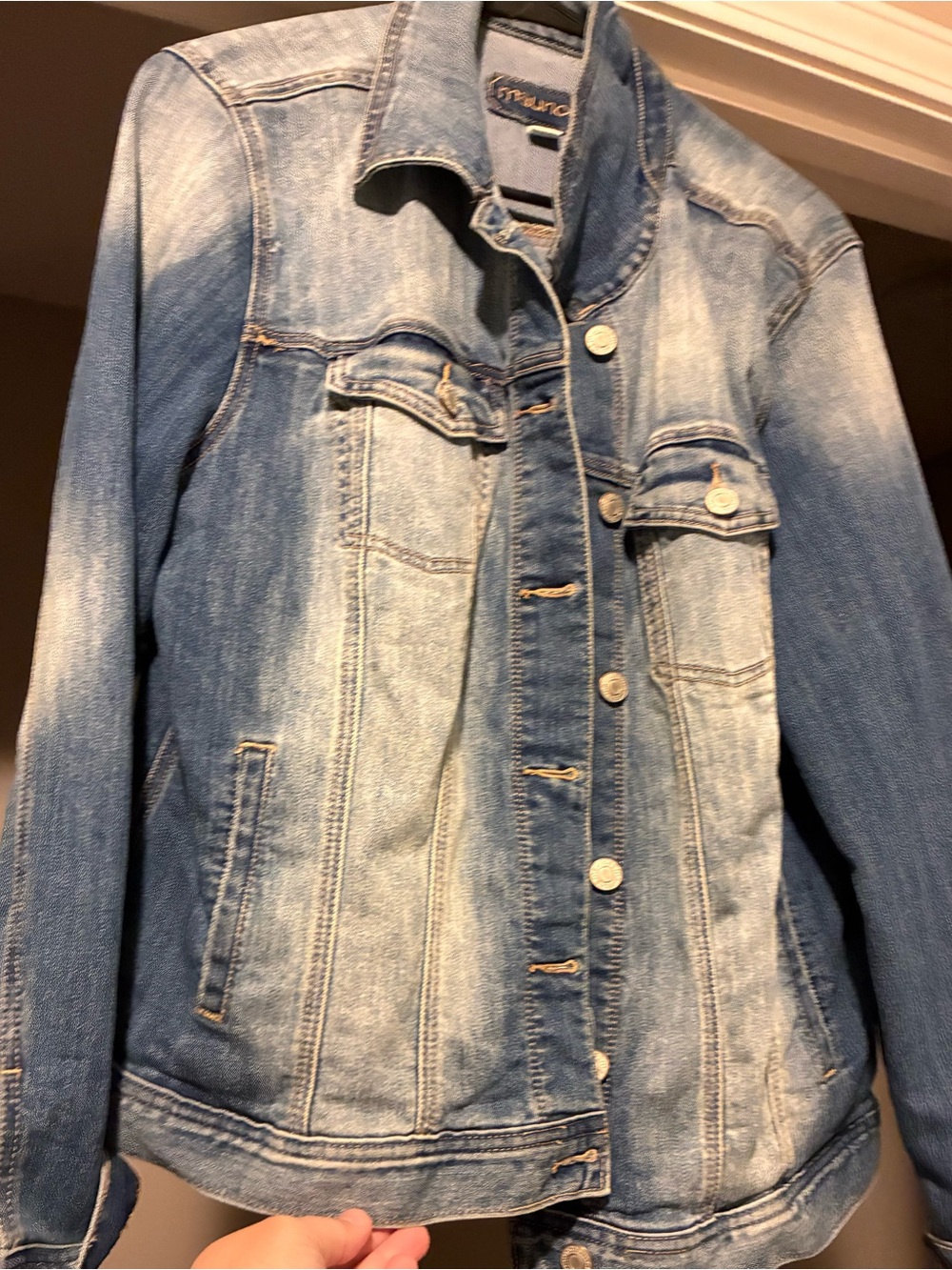 Maurices Light Blue Washed Denim Jacket